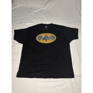 Batman Graphic T-Shirt Mens 3XL Black Excellent‎ DC Comics Bat Signal Logo Tee